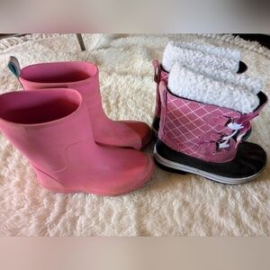 Magellan and Totes winter snow rain boots outdoor girls size 13